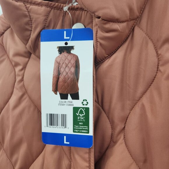 NWT 32 Degrees HEAT Quilted Jacket Pink Size L - Picture 8 of 12